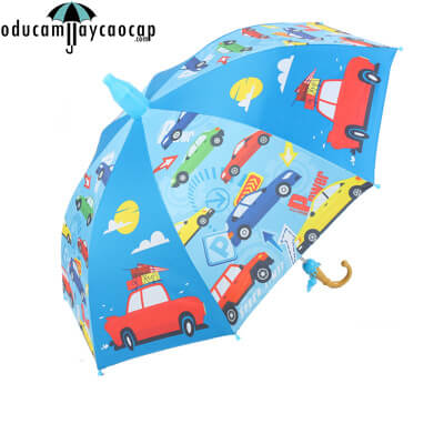 Ô dù cầm tay trẻ em cao cấp xe hơi - xanh Ô dù cầm tay trẻ em cao cấp xe hơi - xanh
