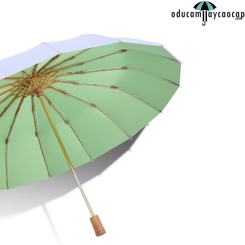 Ô dù cầm tay cao cấp 16 xương nhập khẩu chống UV Silver Green Ô dù cầm tay cao cấp 16 xương nhập khẩu chống UV Silver Green