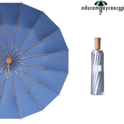 Ô dù cầm tay cao cấp 16 xương nhập khẩu chống UV Silver Light Blue Ô dù cầm tay cao cấp 16 xương nhập khẩu chống UV Silver Light Blue