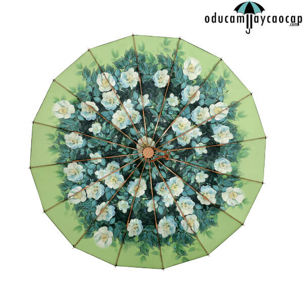 Ô dù cầm tay cao cấp siêu sang 16 xương mạ vàng nhập khẩu Garden Rose Ô dù cầm tay cao cấp siêu sang 16 xương mạ vàng nhập khẩu Garden Rose