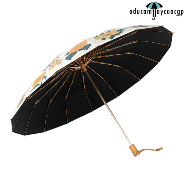 Ô dù cầm tay cao cấp siêu sang 16 xương mạ vàng nhập khẩu Gold Flowers Ô dù cầm tay cao cấp siêu sang 16 xương mạ vàng nhập khẩu Gold Flowers