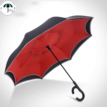Ô gấp ngược phản quang Red - Black vô cùng cá tính Ô gấp ngược phản quang Red - Black vô cùng cá tính