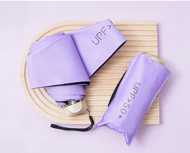 Ô dù mini che mưa chống UV cán dẹp Yellow Ô dù mini che mưa chống UV cán dẹp Yellow