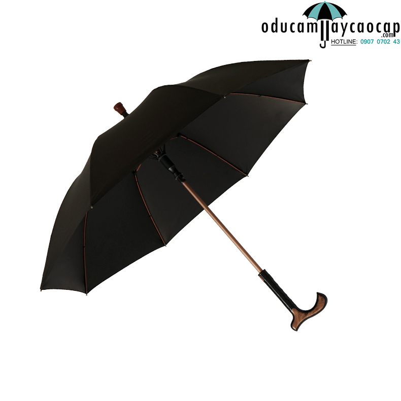 Ô dù cầm tay cao cấp cán dài kết hợp gậy cầm tay nhập khẩu HongKong tay cầm ngang Ô dù cầm tay cao cấp cán dài kết hợp gậy cầm tay nhập khẩu HongKong tay cầm ngang