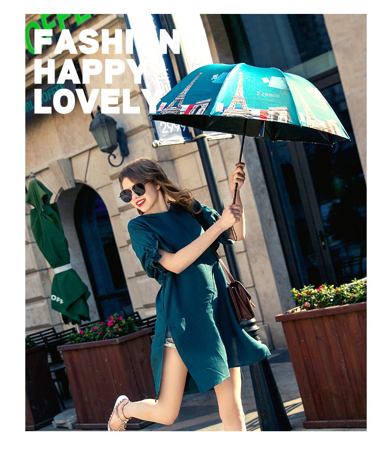 Ô cầm tay cao cấp họa tiết tháp Eiffel (green) Ô cầm tay cao cấp họa tiết tháp Eiffel (green)