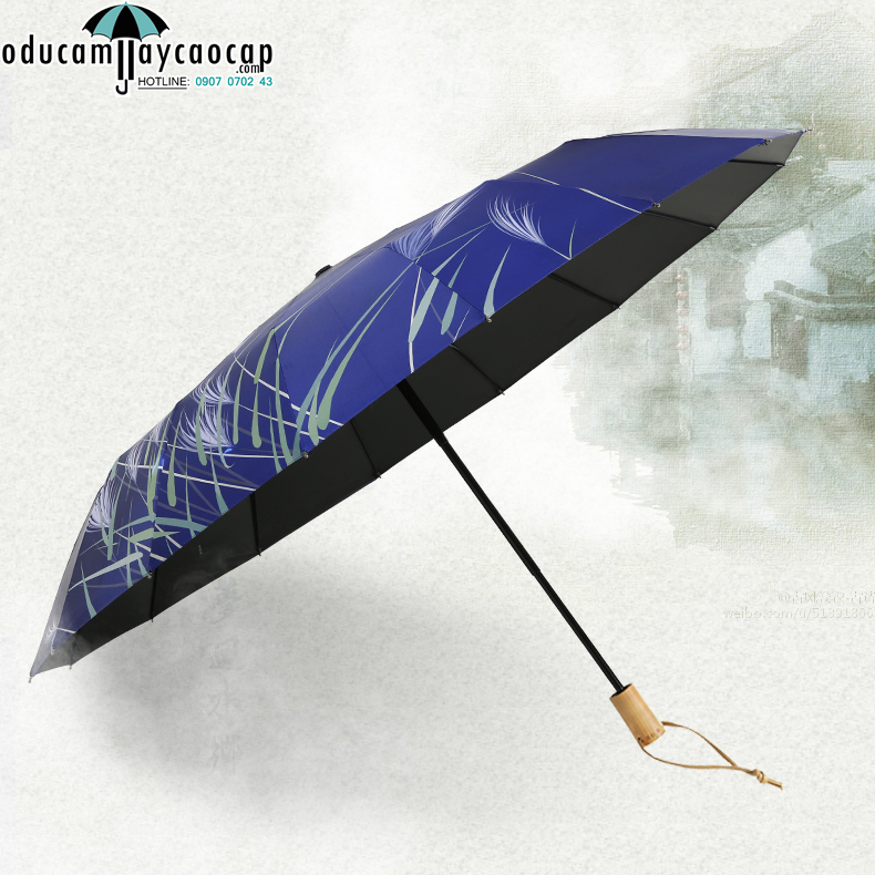 Ô dù cầm tay cao cấp nhập khẩu chống UV đêm cỏ lau Ô dù cầm tay cao cấp nhập khẩu chống UV đêm cỏ lau