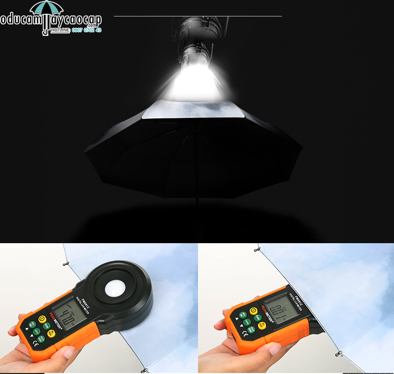 Ô dù cầm tay cao cấp 16 xương nhập khẩu chống UV thông mênh mông