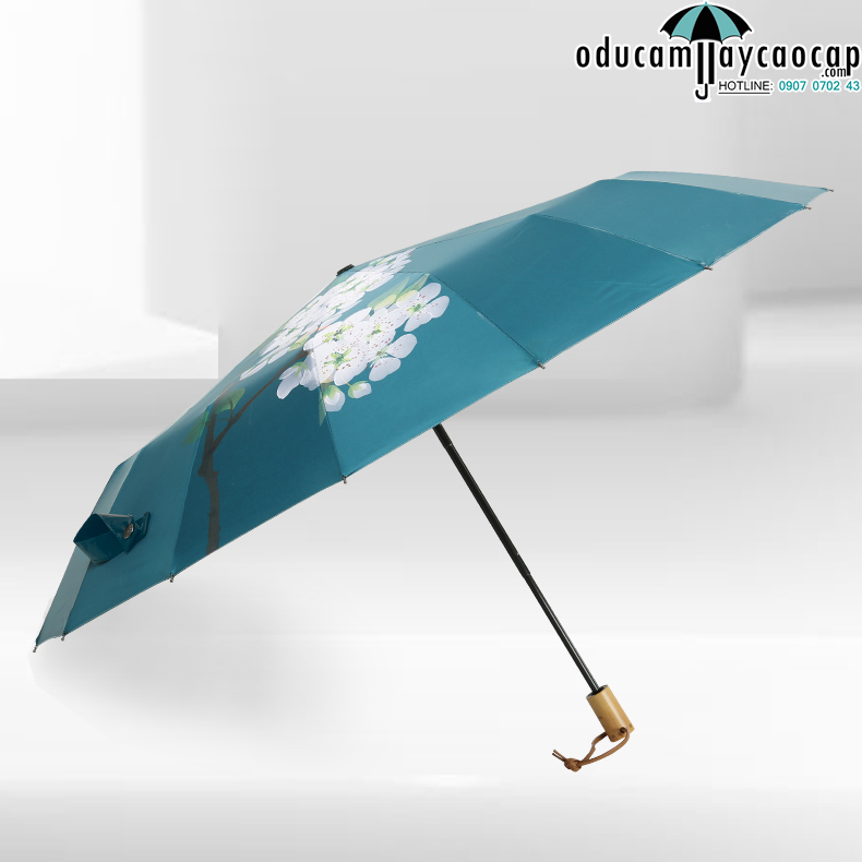 Ô dù cầm tay cao cấp nhập khẩu chống UV hoa anh đào xinh Ô dù cầm tay cao cấp nhập khẩu chống UV hoa anh đào xinh