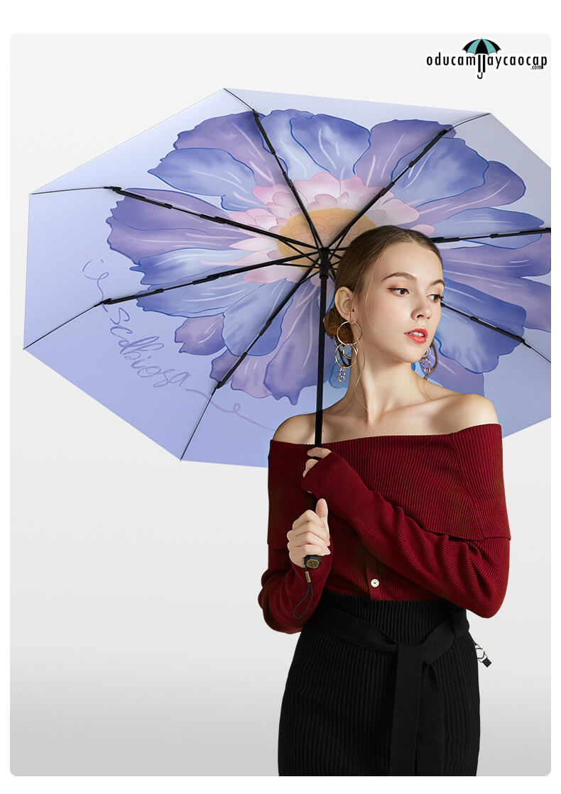 Ô dù cầm tay cao cấp nhập khẩu gấp gọn tán kép 2 lớp chống UV Ô dù cầm tay cao cấp nhập khẩu gấp gọn tán kép 2 lớp chống UV