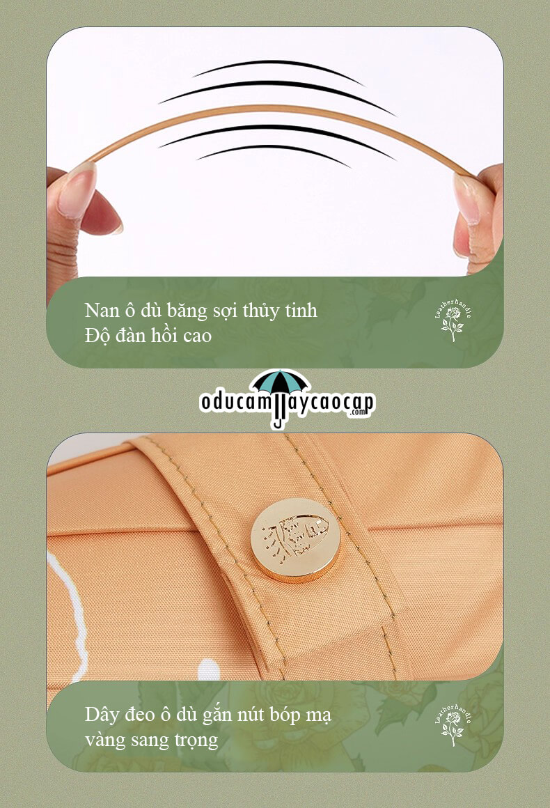 Ô dù cầm tay cao cấp gấp 3 siêu sang trọng Ô dù cầm tay cao cấp gấp 3 siêu sang trọng