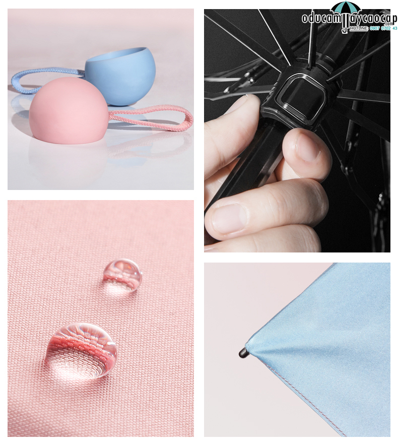 [TÍ HON - MINI] Ô dù cầm tay cao cấp mini tí hon 5 gấp light color