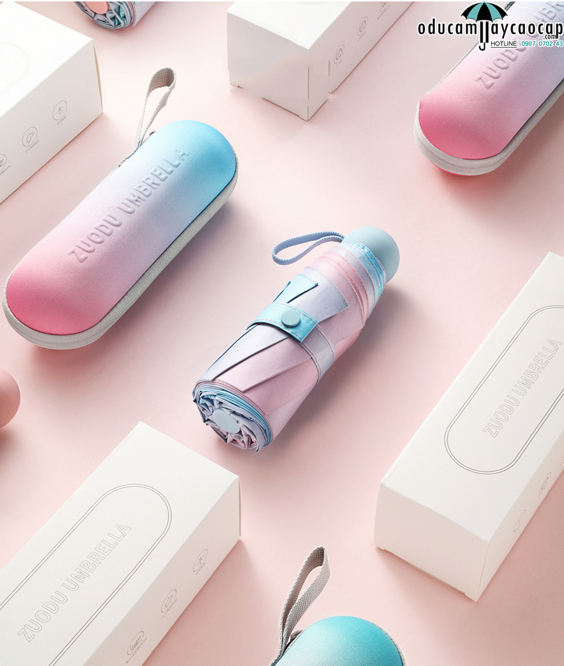 [TÍ HON - MINI] Ô dù cầm tay cao cấp mini tí hon 5 gấp light color