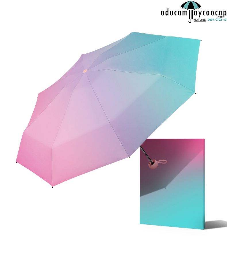 [TÍ HON - MINI] Ô dù cầm tay cao cấp mini tí hon 5 gấp light color