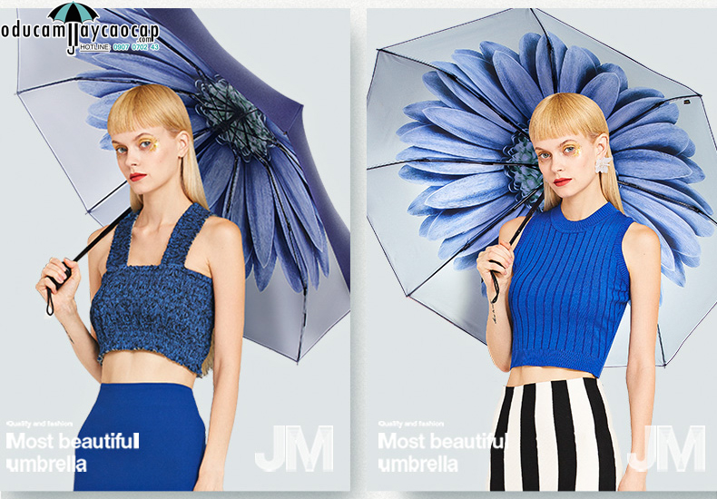 Ô cao cấp tí hon họa tiết Blue Daisy Ô cao cấp tí hon họa tiết Blue Daisy
