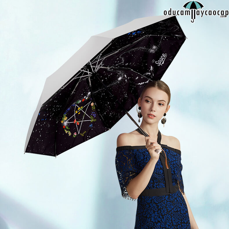 Ô dù cầm tay cao cấp tự động nhập khẩu chống UV 2 lớp kép Ô dù cầm tay cao cấp tự động nhập khẩu chống UV 2 lớp kép