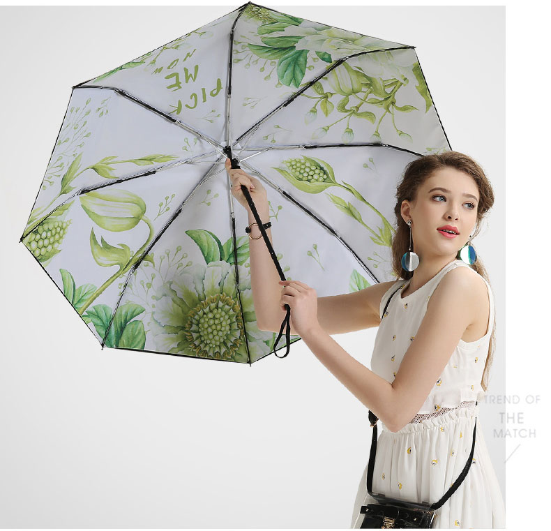 Ô cao cấp họa tiết hoa trắng xanh (white) vô cùng tao nhã và thanh lịch
