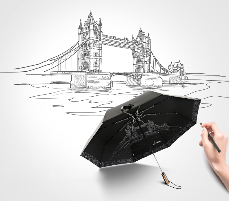 Mẫu dù lấy ý tưởng từ vẻ đẹp của thành phố London, nơi khởi đầu cho tình yêu Mẫu dù lấy ý tưởng từ vẻ đẹp của thành phố London, nơi khởi đầu cho tình yêu