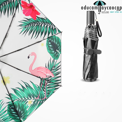 Ô cao cấp họa tiết Flamingo Hồng Hạc (white) Ô cao cấp họa tiết Flamingo Hồng Hạc (white)