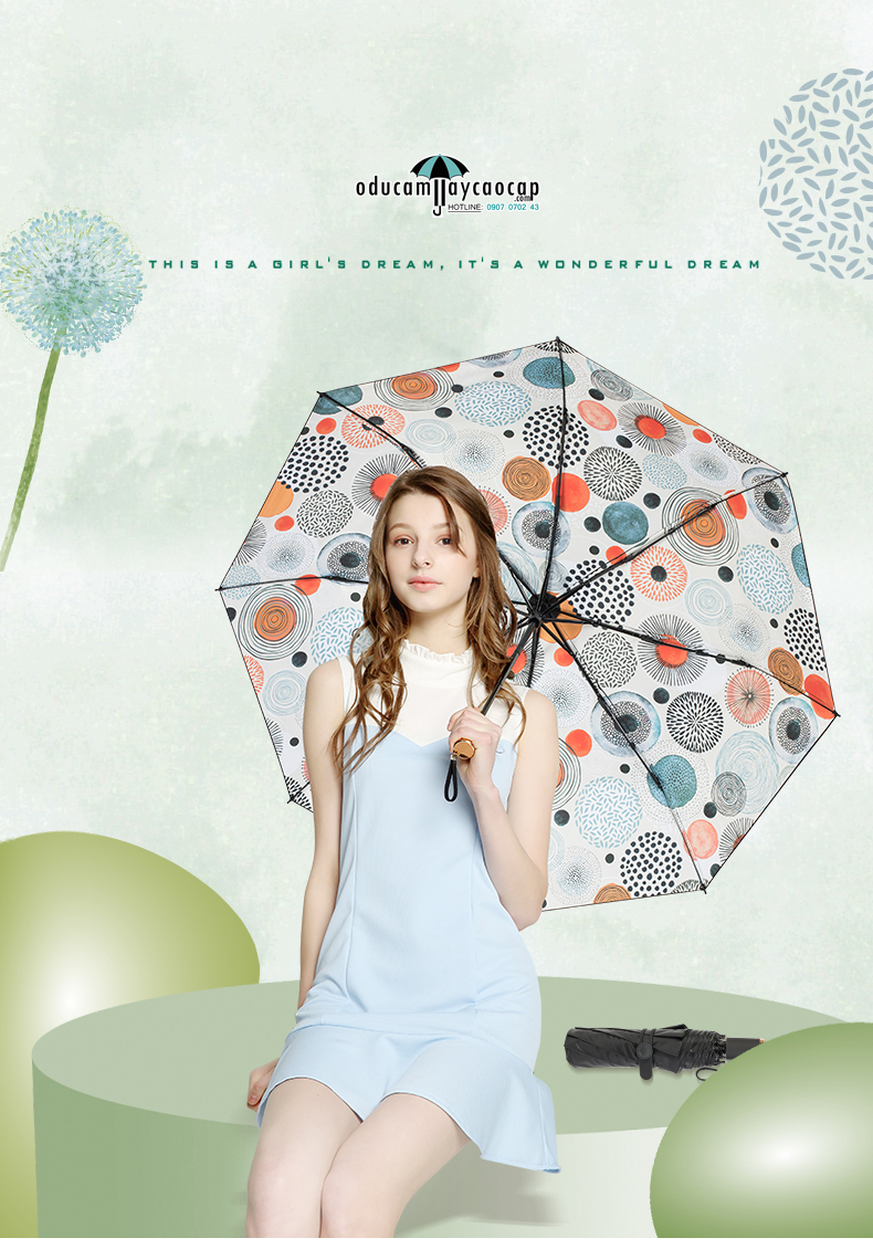 Ô dù cầm tay cao cấp họa tiết flower fire cho những cô nàng cá tính Ô dù cầm tay cao cấp họa tiết flower fire cho những cô nàng cá tính