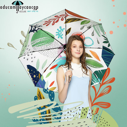 Ô dù cao cấp chống UV họa tiết creative leaf như một bức tranh trừu tượng Ô dù cao cấp chống UV họa tiết creative leaf như một bức tranh trừu tượng