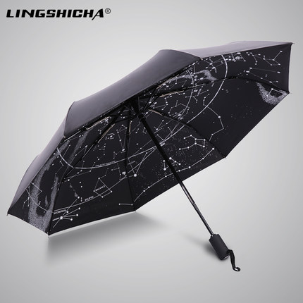 Dù chống tia UV họa tiết Starry đen đầy thu hút Dù chống tia UV họa tiết Starry đen đầy thu hút